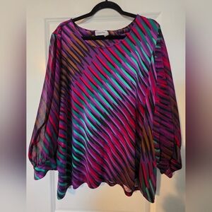 Calvin Klein Abstract Print Blouse | Women’s 2X | Flowing Lightweight Top